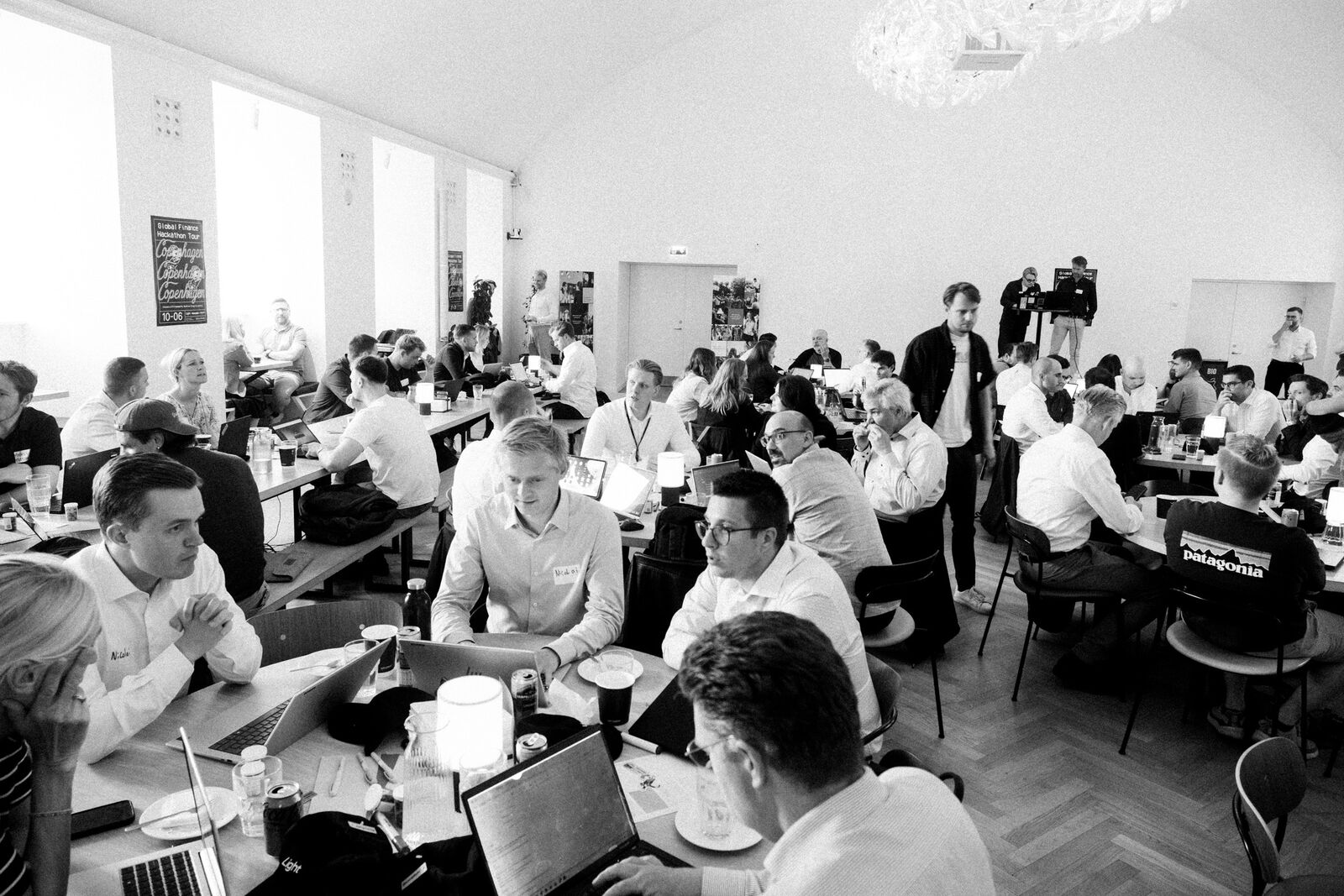Teams building at the Copenhagen hackathon