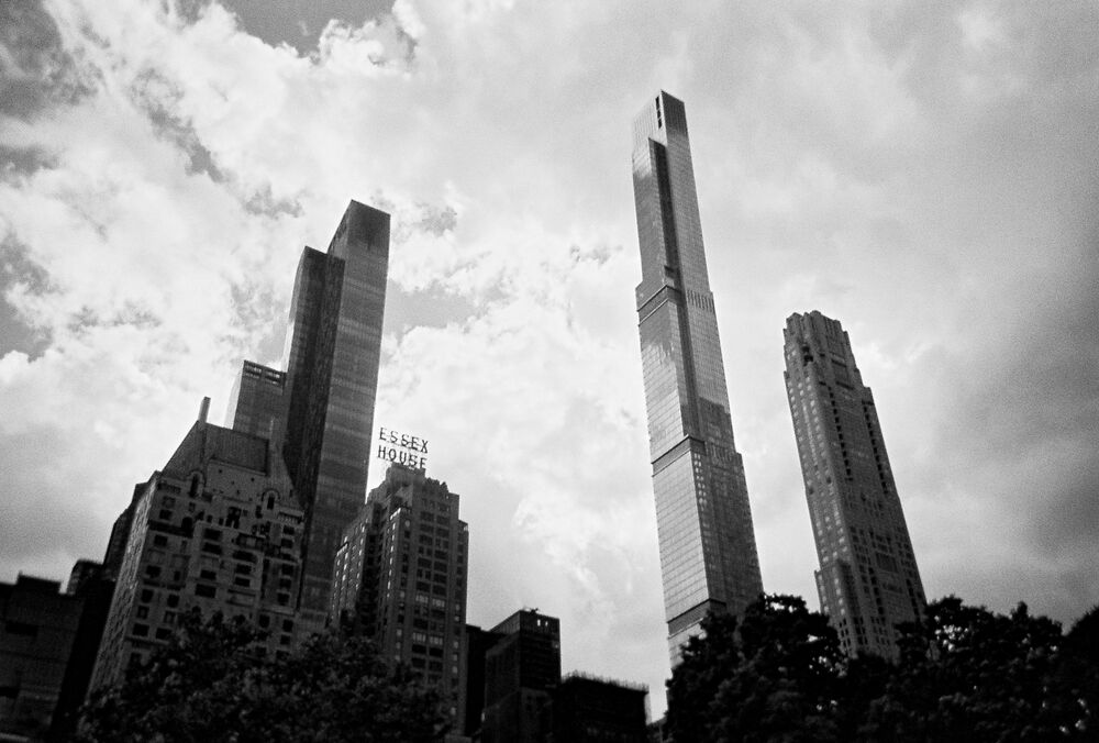New York skyscrapers against the sky