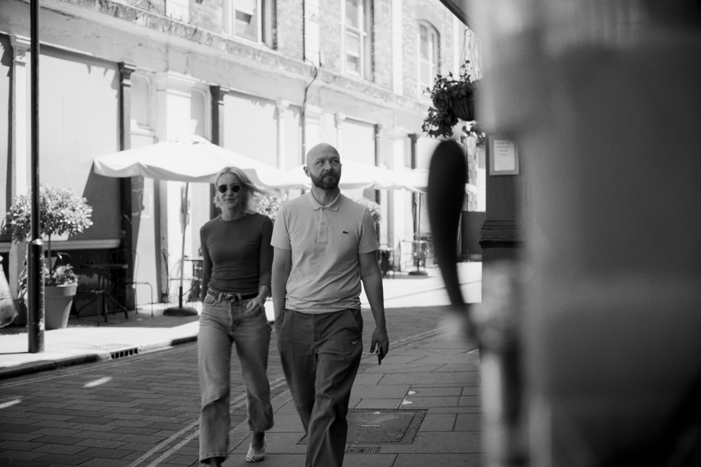 Crossing a City of London street on the way to the office