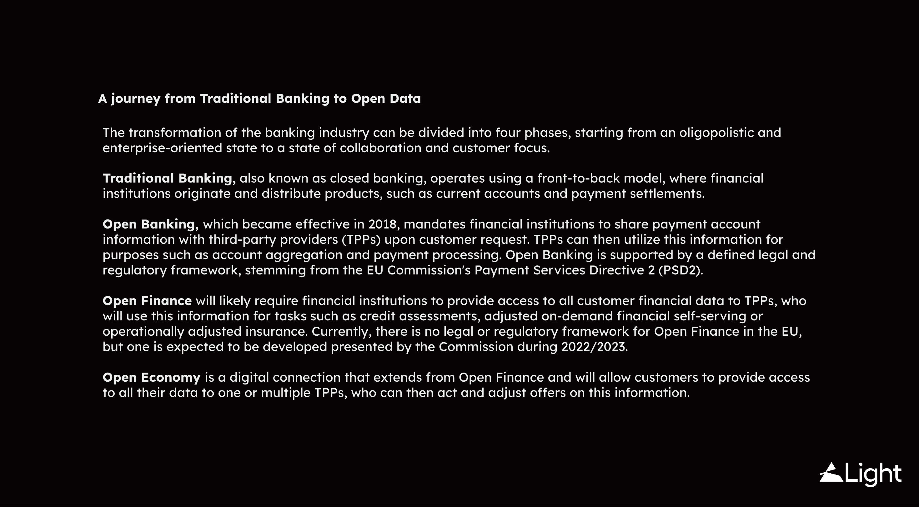 From traditional banking to an open data economy